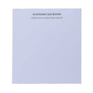 Professional lilac color modern minimalist name notepad