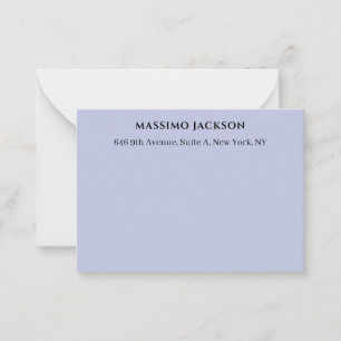 Professional lilac colour modern minimalist name card
