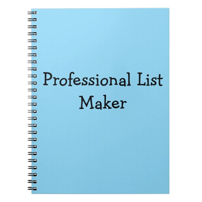 Professional List Maker Notebook (Front)