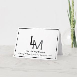 Professional Logo Custom Business Note Card