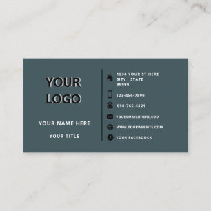 Professional Logo Design Corporatie Modern - Blue Business Card