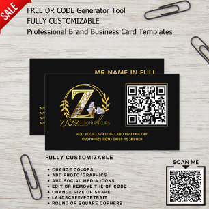 PROFESSIONAL LOGO DESIGN CUSTOM BRANDED QR CODE BUSINESS CARD
