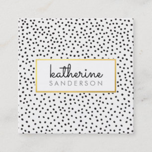 PROFESSIONAL LOGO EMBLEM modern black faux gold Square Business Card