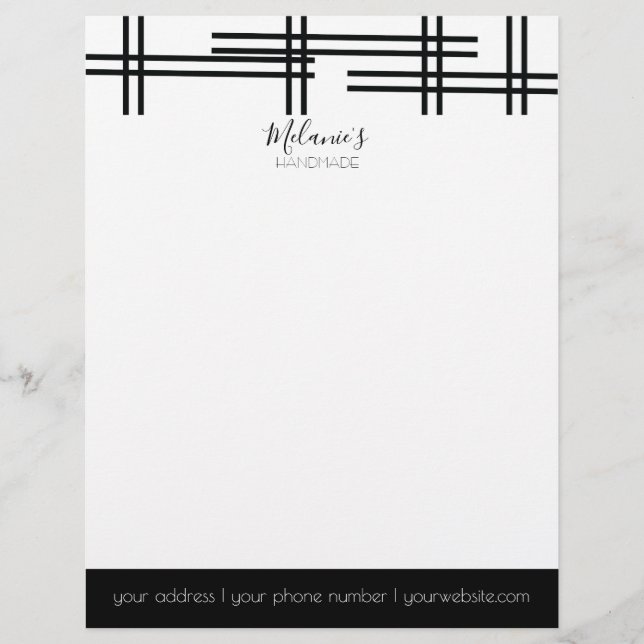 Professional Logo Letterhead- Monochrome Style Custom Letterhead (Front)