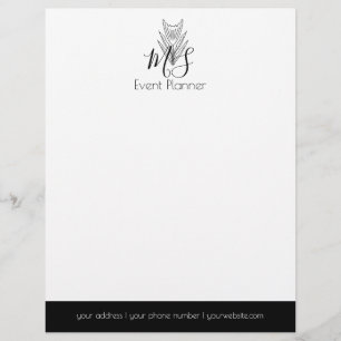 Professional Logo - Minimalist Event Planner Custom Letterhead
