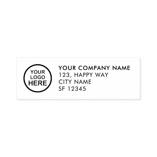 Professional Logo Modern Business Return Address  Self-inking Stamp (Design)