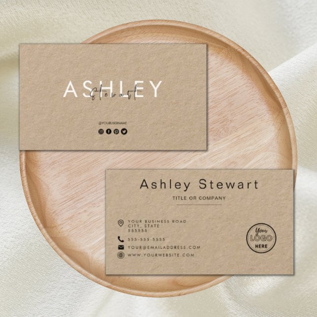 Professional Logo Modern Minimalist Stylish Rustic Business Card (Creator Uploaded)