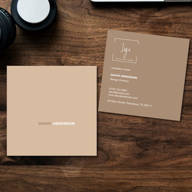 Professional Logo Modern Simple Minimalist  Square Business Card (Professional Logo Modern Simple Minimalist Square Business Card)