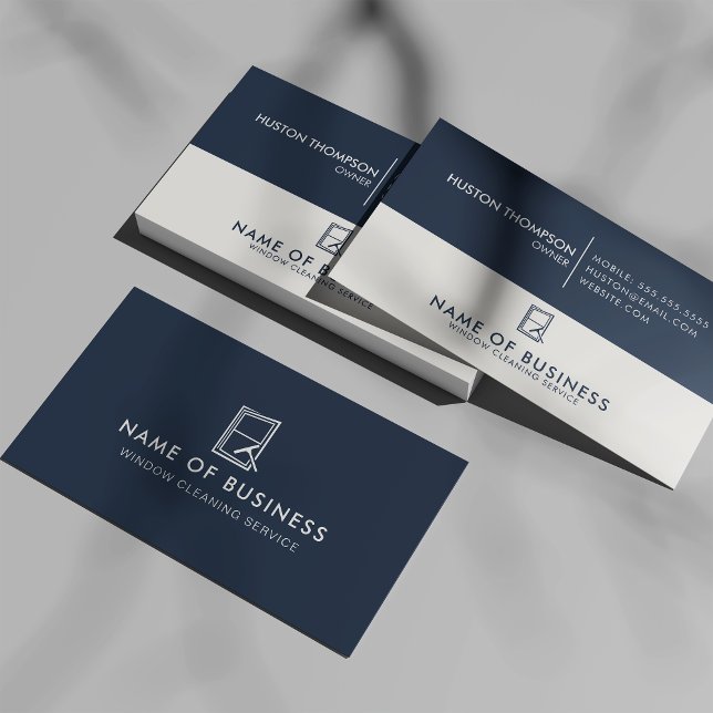 Professional Logo Window Cleaning Service Business Card (Creator Uploaded)