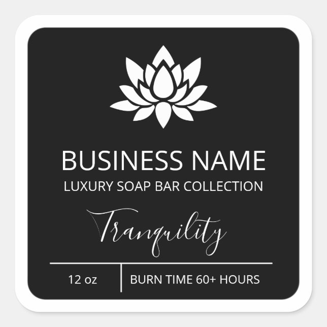 Professional Lotus Black Soap Bar Product Labels (Front)
