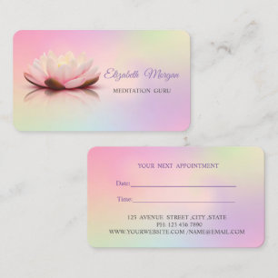 Professional Lotus Holographic Ombre Appointment Card