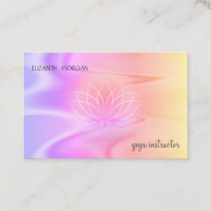 Professional Lotus Ombre Holographic Business Card