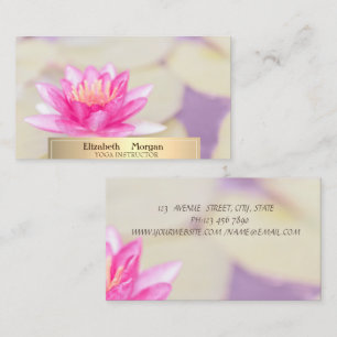 Professional Lotus Yoga Bokeh Business Card
