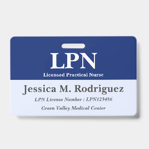 Professional LPN ID Badge
