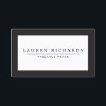 Professional Luxe Black and White Business Card<br><div class="desc">This classic business card template with black border gives a professional and refined first impression. Designed for a high-end,  luxe aesthetic. © 1201AM CREATIVE</div>