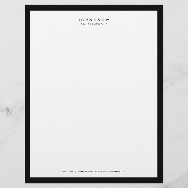 Professional Luxe Letterhead Design (Front)