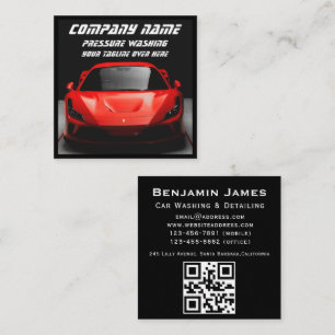 Professional Luxury Auto Detailing Car Cleaning Square Business Card