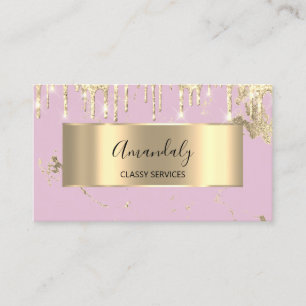 Professional Luxury Gold Royal Marble Pink Lilac Business Card