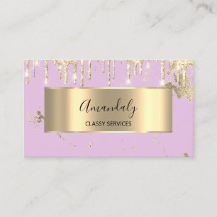 Professional Luxury Gold Royal Marble Pink Pastel Business Card