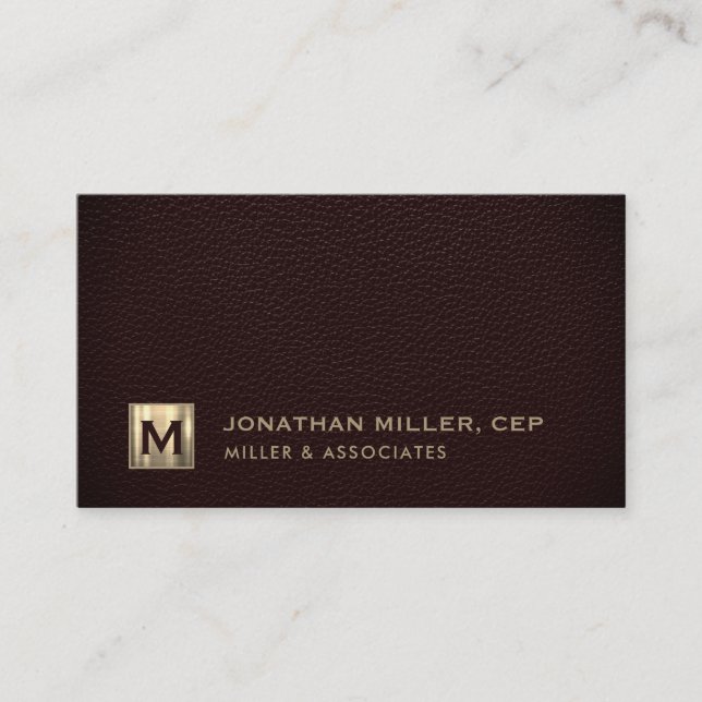 Professional Luxury Initial Logo Business Card (Front)