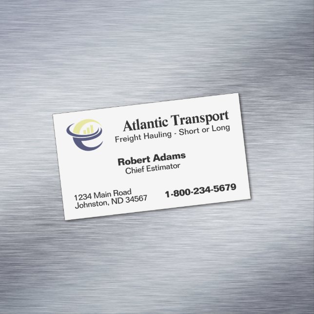 Professional Magnetic Business Card with Logo (In Situ)