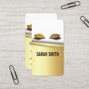 Professional makeup artist and eyelash expert business card
