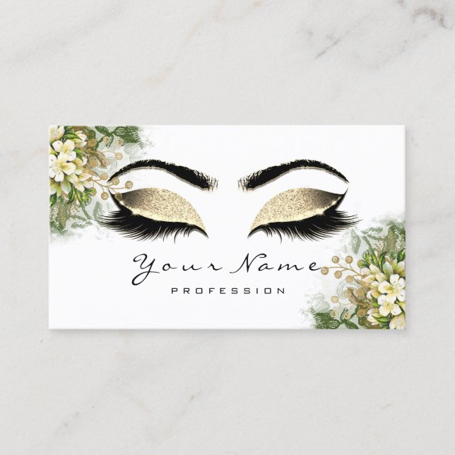 Professional Makeup Artist Appointment White Card (Front)