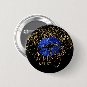 Professional Makeup Artist - Blue Lips 6 Cm Round Badge