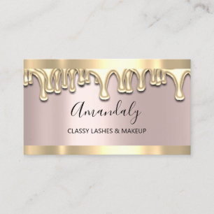 Professional Makeup Artist Blush Waxing Lash Drips Business Card