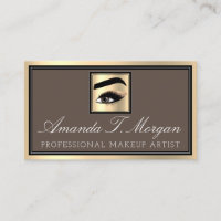 Professional Makeup Artist Eyelash Gold Coffe Brow