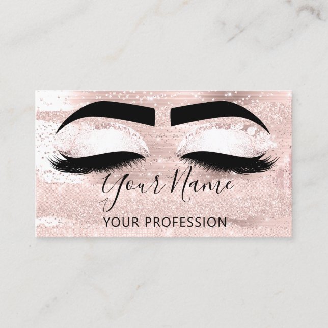 Professional Makeup Artist Eyelash Microblading Business Card (Front)
