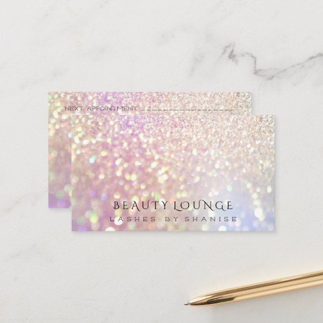 Professional Makeup Artist Eyelash Studio Appointment Card (Front/Back In Situ)