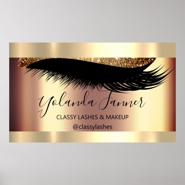 Professional Makeup Artist Eyelash Unique Modern B Poster (Front)