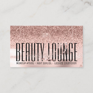 Professional Makeup Artist Hair Modern Rose Business Card