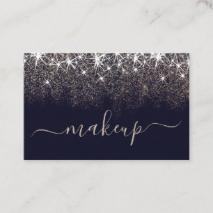 Professional Makeup Artist Luminous Glitter Spark Business Card