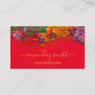 Professional Makeup Artist Rainbow Abstract Business Card
