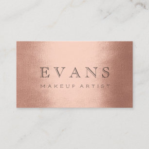 Professional Makeup Artist Rose Blush Appointment Card