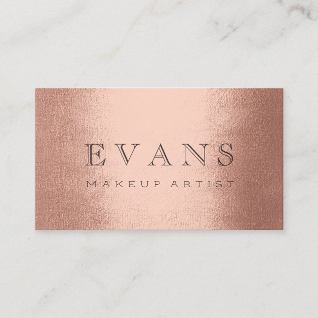 Professional Makeup Artist Rose Blush Appointment Card (Front)
