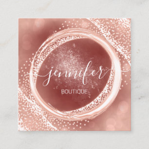 Professional Makeup Artist Rose Maron oPowder Logo Square Business Card
