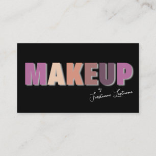 Professional makeup artists and styling experts business card