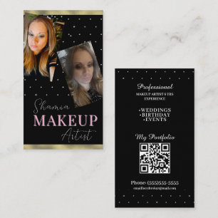 Professional Makeup Hair Artist Photo Card QR Code
