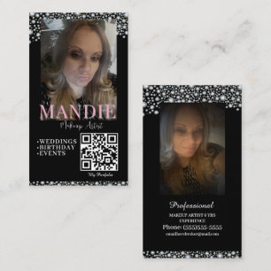 Professional Makeup Hair Lash Photo Card QR Code