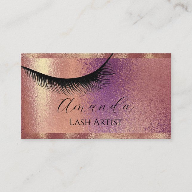 Professional Makeup Lash Artist Aesthetician Glitt Business Card (Front)