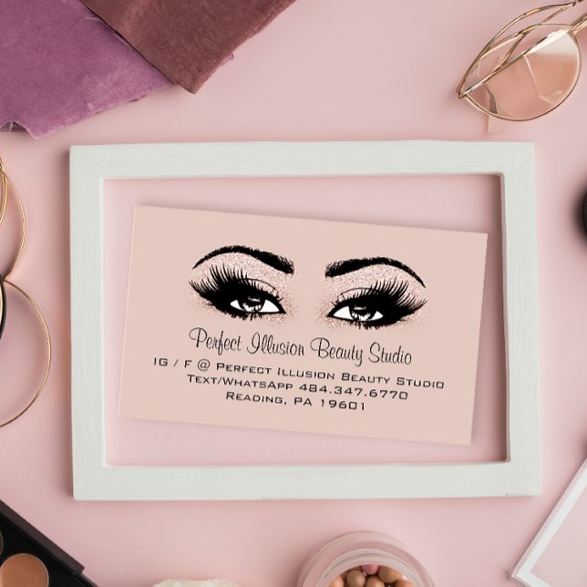 Professional Makeup Lashes Hybryd Brows Business Card (Creator Uploaded)