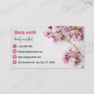 Professional Makeup & Skincare Advisor Business Card