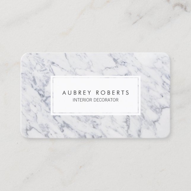 Professional Marble Pattern Modern Elegant Design Business Card (Front)