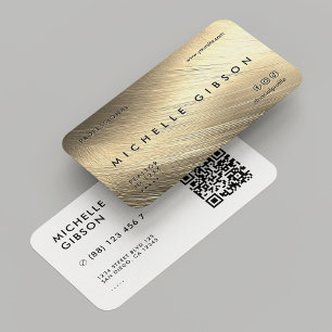 Professional Marketing Faux Gold Metallic Modern Business Card