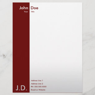 professional maroons letterhead template