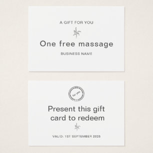 Professional Massage Parlour Gift Certificate