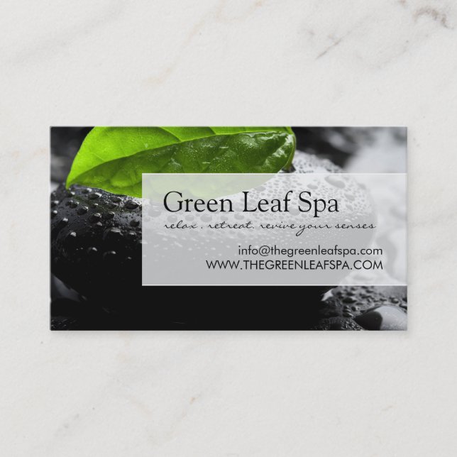 Professional Massage / Spa Business Card (Front)